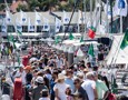 Crowds on the dock at Cruising Yacht Club of Australia before boats leave for the start