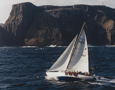 Rav 4 Celeste passing Tasman Island in the 1994 Sydney Hobart
