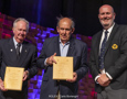 Rolex Sydney Hobart Meritorious Service Awards - Tony Mooney & Tim Cox.  With CYCA Commodore Paul Billigham.