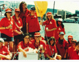 The crew of Qantas New Zealand in Hobart after the 1994 Sydney Hobart