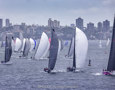 Sean Langman's Moneypenny (foreground, second from right) at the Sydney Harbour start. Credit: ROLEX/Andrea Francolini.