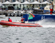 Royal Yacht Club of Tasmania volunteers marshalling arriving boats