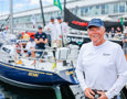 Shane Kearns, owner/skipper of White Bay 6 Azzurro on the dock after finishing what will be his last Rolex Sydney Hobart