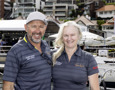 Brenton and Jennifer Carnell onboard Solera at Cruising Yacht Club of Australia