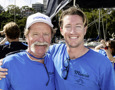 From left to right: Michael and Oli Bell  onboard Minnie at Cruising Yacht Club of Australia