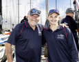 From left to right: Tim and Hugh Dodds onboard Mako at Cruising Yacht Club of Australia