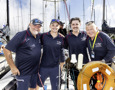 From left to right: Tim and Hugh Dodds, Greg and Marcus Busch onboard Mako at Cruising Yacht Club of Australia