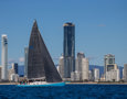 Antipodes approaching the finish off Main Beach, Gold Coast.    