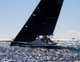V5 approaching the finish in glorious sailing conditions.