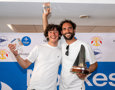 Massimiliano Fonzo & Matteo Brignoli of Voltstar Yeah Baby, celebrating their 1st in IRC Division 1.     Image: CYCA | Ashley Dart