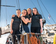 The crew of First Light after picking up 2nd in IRC Div 1 at the prizegiving.    Image: CYCA | Ashley Dart