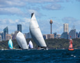 No Limit leading Smuggler down Sydney Harbour.   Image: CYCA | Ashley Dart