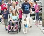 Abby Matthews and Jemima visit the CYCA and the yacht Celestial Assistance Dogs