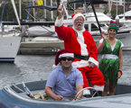 Santa and his elf arrive at the CYCA via tender