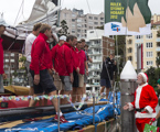 Santa visits the Lithuanian crew of Ambersail