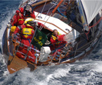 Ray White Koomooloo taking on water on Day 2 of the 2006 Rolex Sydney Hobart