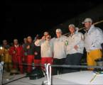 Konica crew celebrating line honours