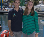 Olympic Gold medallist Mathew Belcher and Olympic silver medallist Olivia Price