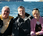 Vice Commodore Garry Linacre, Audi managing director Joerg Hofmann and his wife Stephanie