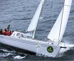Helsal III, second Tasmanian boat to cross the line, skippered by Rob Fisher
