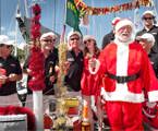 Santa Claus and the crew from Outrageous Fortune celebrate Christmas in Australia