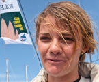 Jessica Watson after finishing the 2011 Rolex Sydney Hobart