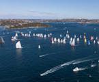 The 2012 Sydney Gold Coast Yacht Race fleet of 63 gets underway