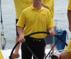 Craig Lowndes on board Pirelli prior to the start