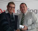 Ray Roberts receiving his Divisional trophy from Nathan, Audi Centre Gold Coast