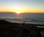 Sunrise over Main Beach - the view from the race finishing box, 0630hrs