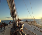 View from the foredeck of Brindabella - note flat seas - Brindabella photo