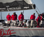 Wild Oats XI crew celebrate their line honours victory