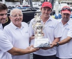 Nikolas Delegat, Jim Delegat, James Delegat and Steve Cotton with the Tattersall's Cup
