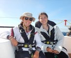 CYCA Youth Sailing Academy members Lauren Galloway and India Howard on Wax Lyrical in their first Rolex Sydney Hobart