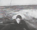 Stormbird - 1947 SHYR -  John Keown surfing waves - STORMBIRD EXHIBIT V-4 - CYCA Archives