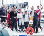 The crew of Frantic after their line honours win