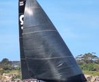 Andoo COmanche approaches the finish of the 2023 Bird Island Race