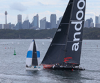 Cabbage Tree Island Race 2023 - Andoo Comanche heading to the finish in Sydney Harbour