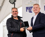 Alive crewmember receiving his Winners Medallion from Tasmanian Premier Jeremy Rockliff