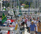 The CYCA marina on the morning of the start of the 2005 Rolex Sydney Hobart