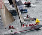 Wild Oats XI at the turning mark during the Rolex Sydney Hobart 2010