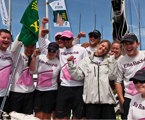 Jessica Watson and the Ella Bache crew arrive in Hobart and into second place in the Sydney 38 Division