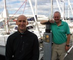 James and Biddy (Robert) Badenach on the dock in Hobart