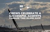 Crews celebrate a successful ACSBWPS Cabbage Tree Island Race 