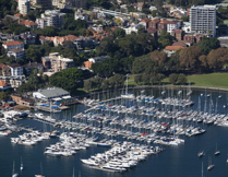 Cruising Yacht Club of Australia clubhouse and marina