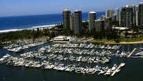 Aerial view of Southport Yacht Club, the race finishing partner