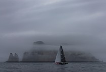 Hollywood Boulevard negotiating the sea mist off Tasman Island