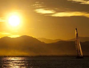 Wild Oats XI, south of Fingal Head on her way to claiming line honours victory in the Audi Sydney Gold Coast Yacht Race