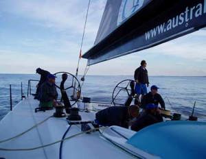 Skandia in light breeze in the Ingles Gold Coast Race