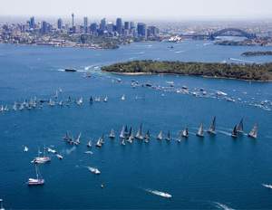 2005 Rolex Sydney Hobart Start - just after the gun